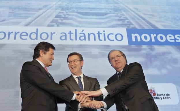 Castilla y León, Galicia y Asturias exigen a Fomento «fondos» para el Corredor Noroeste