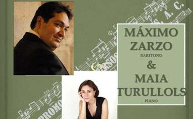 Masterclass del barítono Máximo Zarzo y la pianiasta Maia Turullols el sábado, 9 de febrero