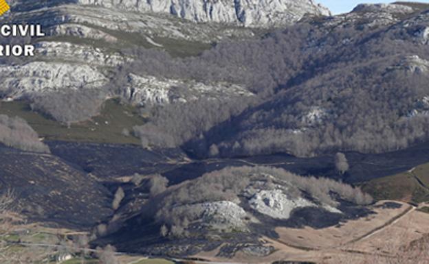 Detenida una persona por el incendio que carbonizó más de 24 hectáreas en Lunada