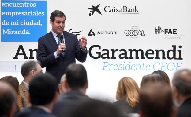 Garamendi pide «estabilidad y moderación» de cara a las Elecciones Generales