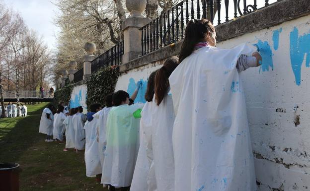 Un gran mural adornará el río Arlanzón para concienciar sobre la preservación del Medio Ambiente