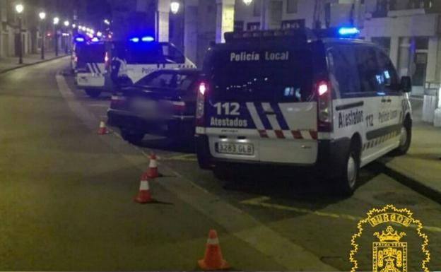 Un positivo en el control de alcoholemia de la calle Santander