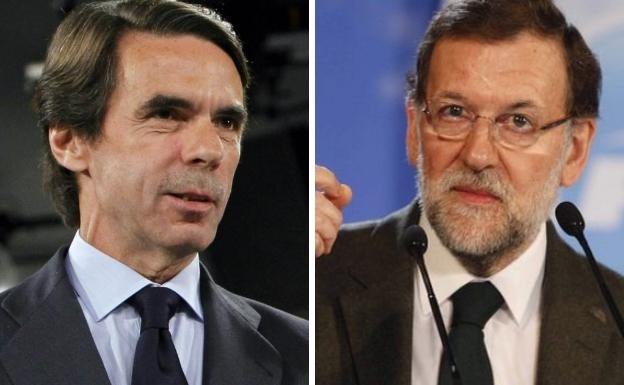 Aznar y Rajoy escenifican las dos almas del PP en la campaña electoral