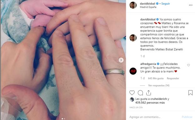 David Bisbal y Rosanna Zanetti, padres de un niño