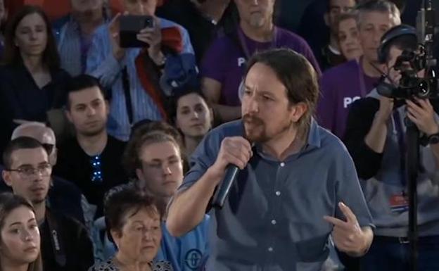 Iglesias apela al voto progresista para que el PSOE no pacte con Cs, que tiene «discurso de extrema derecha»