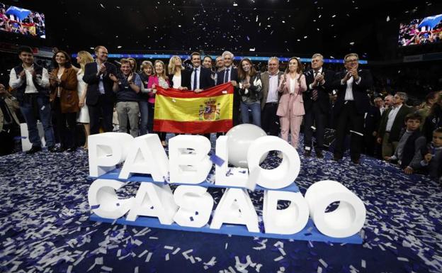 Casado congrega a la plana mayor del PP para poner el broche a su campaña