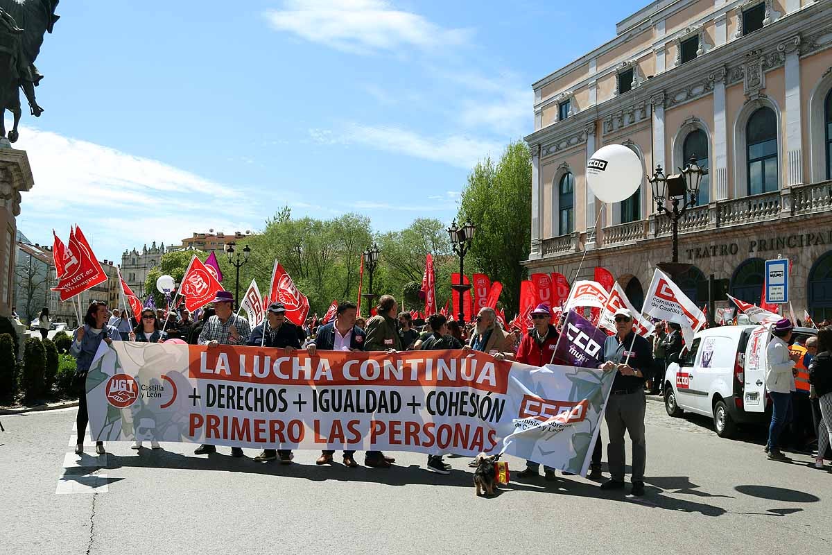 Manifestación de CCOO y UGT en el Día Internacional de los Trabajadores