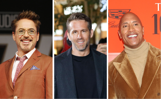 Robert Downey Junior, Ryan Reynolds y Dwayne Johnson: los sueldos más altos del cine en 2019