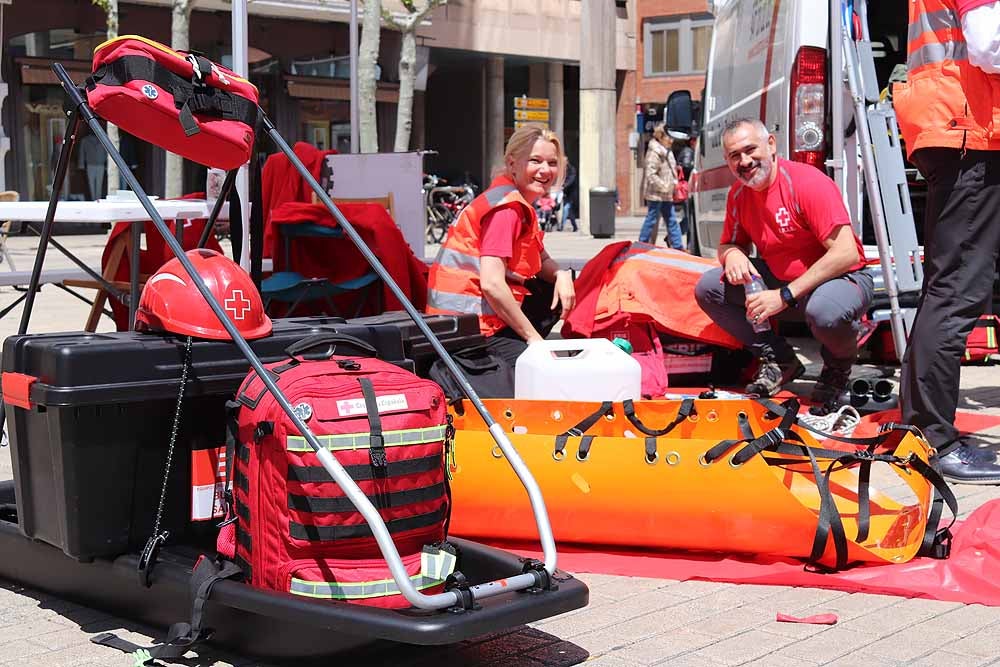 Cruz Roja Burgos ha celebrado una jornada de convivencia en la Plaza de España