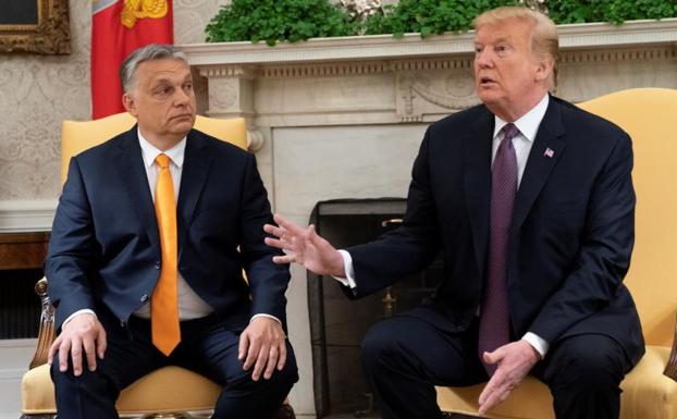 Trump aplaude en la Casa Blanca la política xenófoba del húngaro Orban