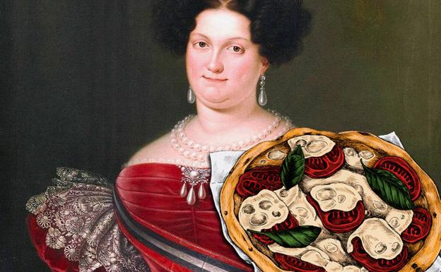 María Cristina de Borbón Dos-Sicilias, la reina que hacía pizza