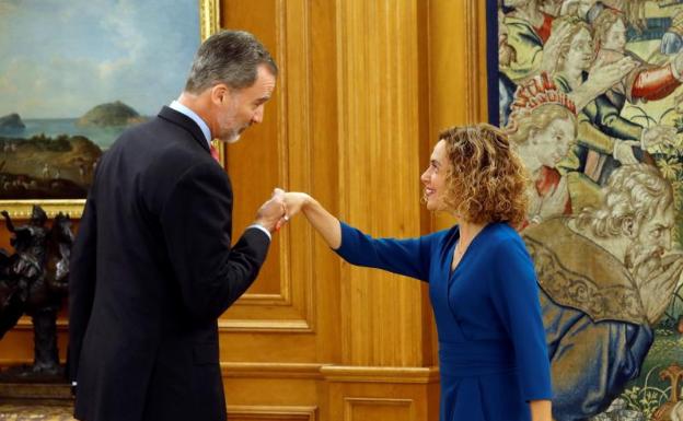 Felipe VI recibe a los presidentes del Congreso y Senado