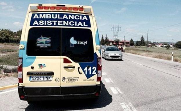 Herido un motorista en una colisión frontal contra un coche a la altura de Fresneña