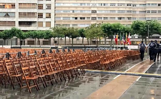 La lluvia obliga a suspender la apertura del Festival de Folclore 'Ciudad de Burgos'