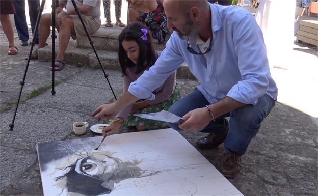 Una docena de acuarelistas exponen sus trabajos en Medina de Pomar