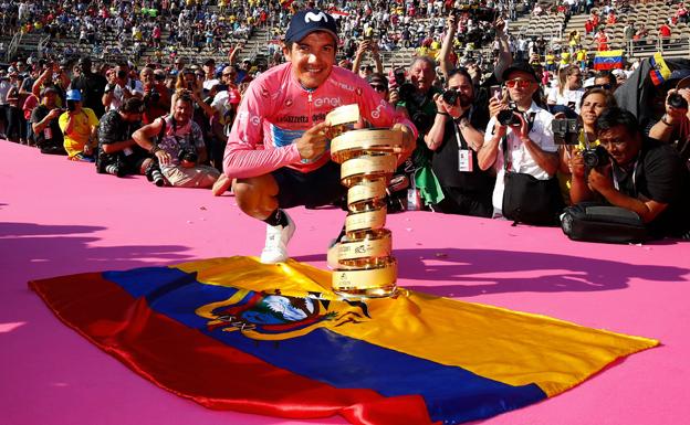 El ganador del último Giro, Richard Carapaz, correrá la XLI Vuelta a Burgos