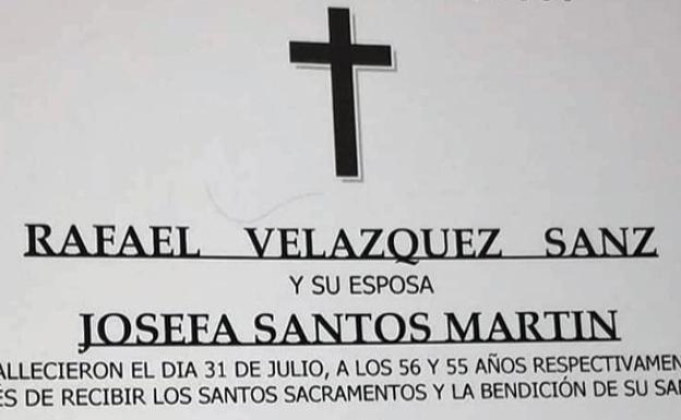 Funeral conjunto de Josefa y su marido y asesino Rafael