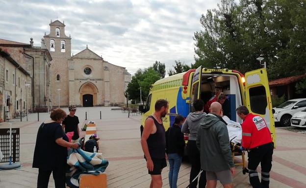 Herida una peregrina en San Juan de Ortega tras cortarse en un pequeño paso metálico