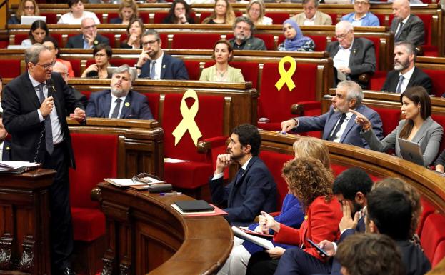 Torra deja en manos del Parlament y de la calle la respuesta a la sentencia