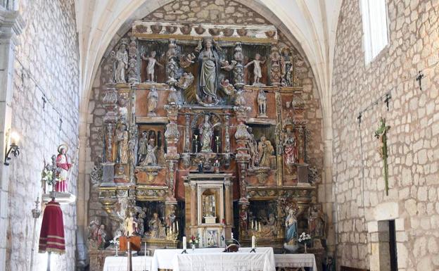 Los vecinos de Cardeñuela Riopico buscan apoyo en Internet para restaurar el retablo de Bigarny