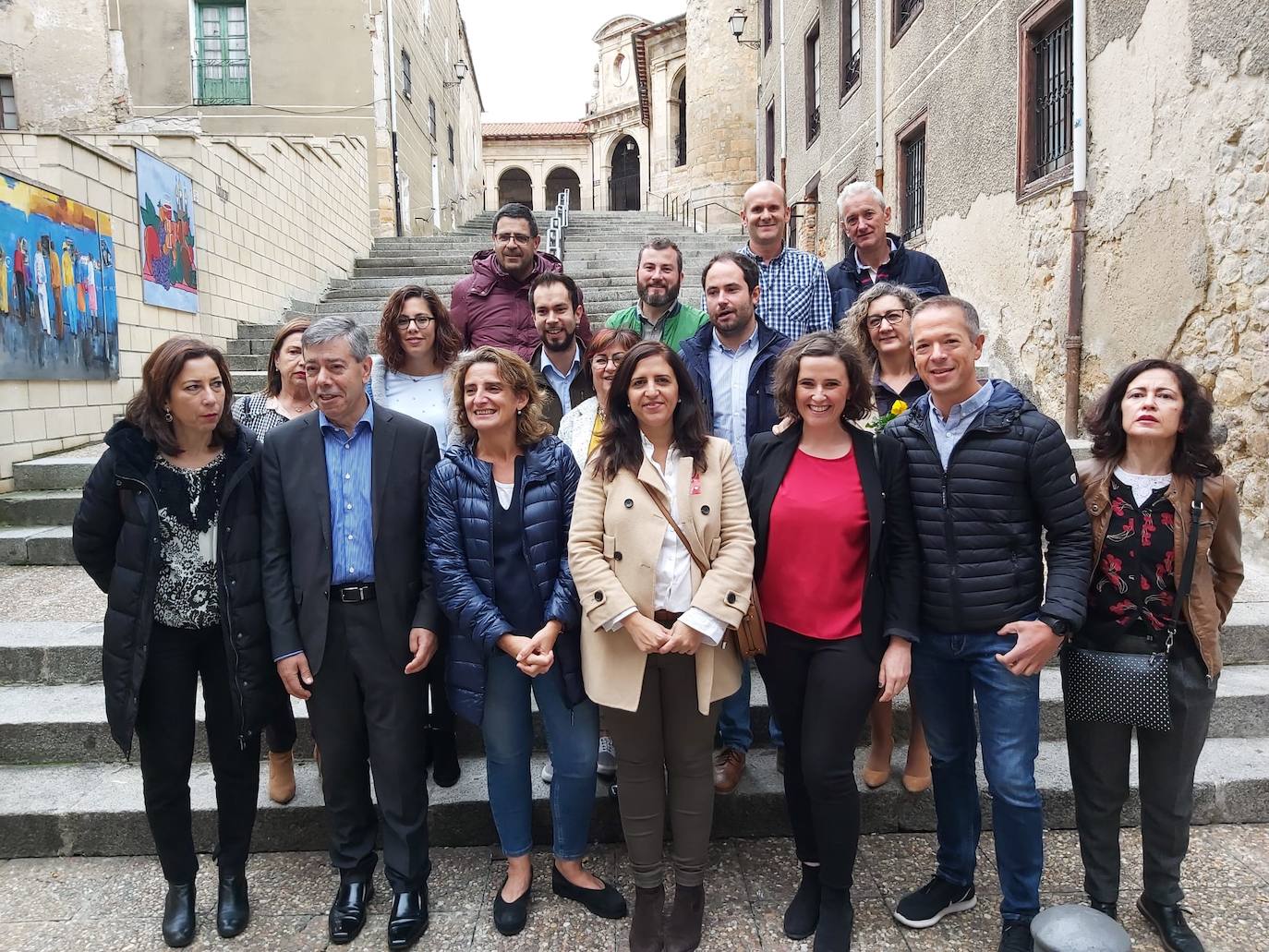 Visita de la ministra de Transición Ecológica en funciones, Teresa Ribera, a Medina de Pomar