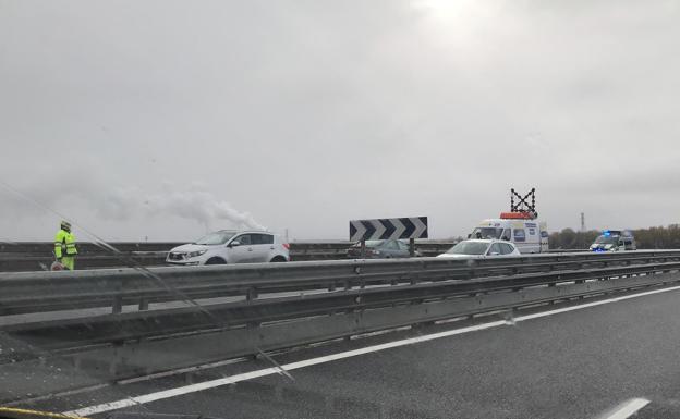 Accidente sin heridos en la A-1 en Burgos capital