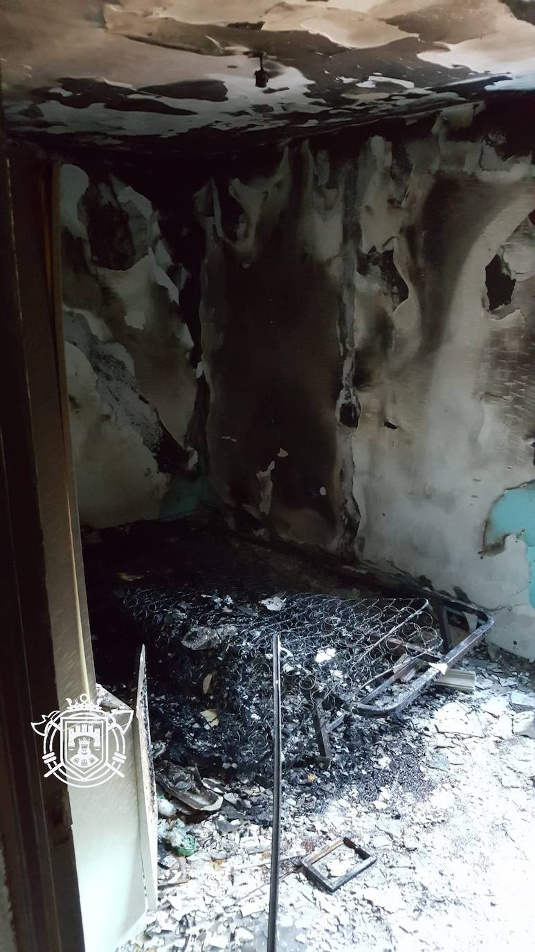 Un incendio calcina un colchón en una vivienda de Cueva de Juarros