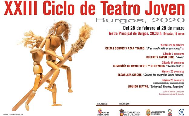 El ciclo de Teatro Joven 2020 comienza este viernes con la actuación de Celtas Cortos y Azar Teatro