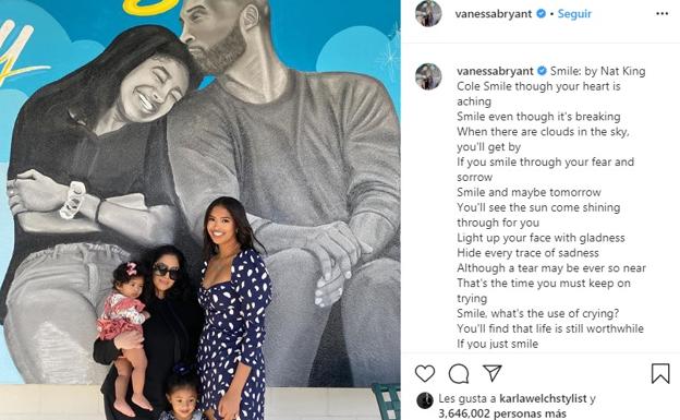 Vanessa Bryant publica la primera foto familiar tras el fatídico accidente de Kobe