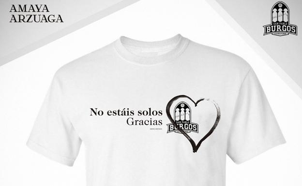 Amaya Arzuaga y el San Pablo Burgos lanzan una camiseta solidaria contra la COVID-19