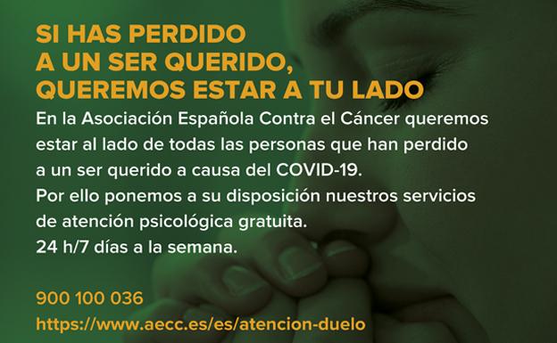 La AECC de Burgos inicia el servicio de Atención Psicológica en Duelo a todas las personas que lo necesiten afectadas por el COVID19