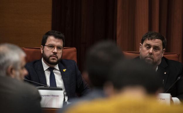 Junqueras y Aragonès piden reactivar la mesa de diálogo «cuanto antes»