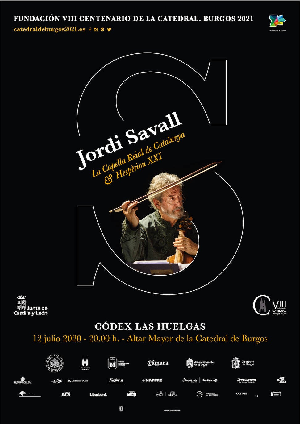 El experto en música medieval Jordi Savall interpretará el 'Codex Las Huelgas' en la Catedral de Burgos este domingo 12 de julio