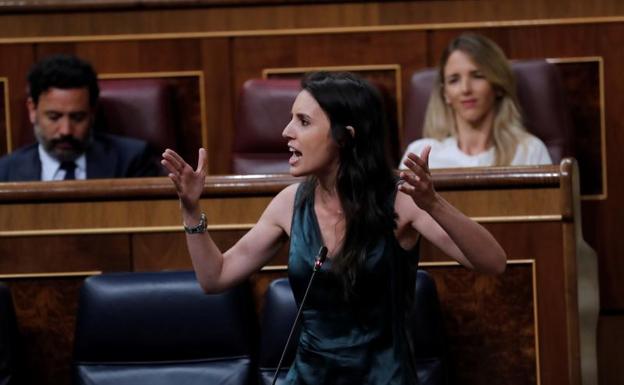 Irene Montero acusa al PP de «utilizar vilmente el feminismo»