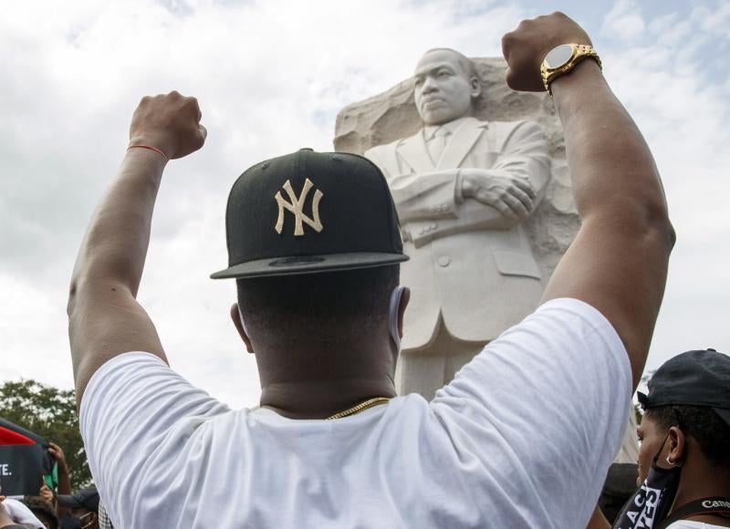 La marcha contra el racismo en Washington, en imágenes