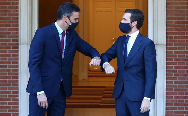 Sánchez y Casado reeditan su desencuentro sin pacto viable sobre las cuentas y el CGPJ