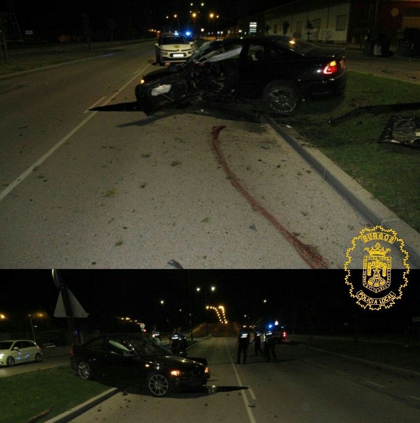 Herido de gravedad el conductor de un vehículo al que se le imputa un delito contra la seguridad vial en Burgos