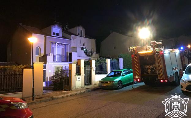 Herido un hombre de 47 años en un fuego originado en una casa de Quintanaortuño