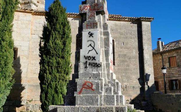 Vox pide que todas las formaciones políticas condenen «sin paliativos» las pintadas amenazantes de Sasamón