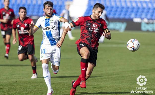 El Mirandés pierde en Butarque ante un temible Leganés