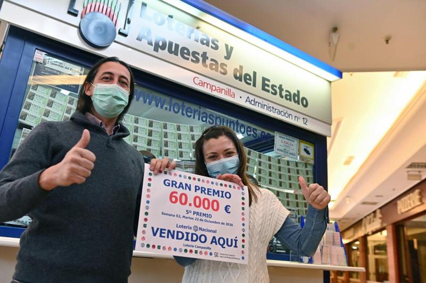 La celebración por los quintos premios