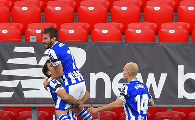 Un gol de Portu plasma la clara superioridad de la Real