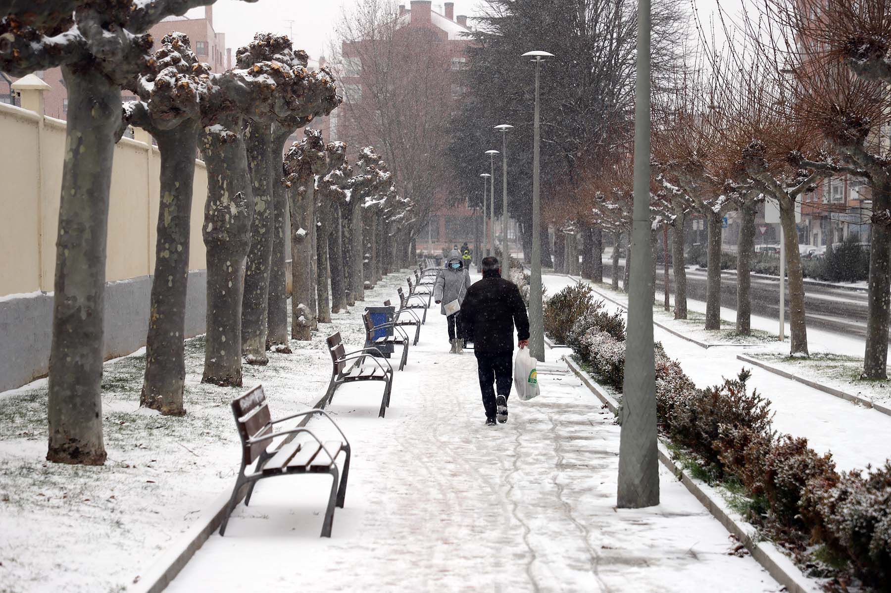 Burgos se cubre de nieve gracias a Filomena