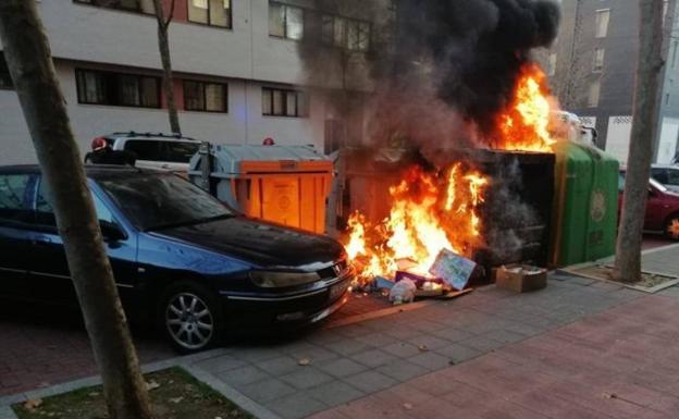 Detenido el presunto autor de varios incendios de contenedores en Burgos