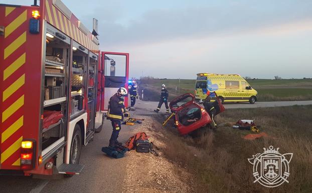 Herida una mujer en un accidente en Cubillo del Campo