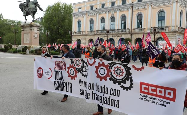 Los sindicatos de Burgos vuelven a la calle para evitar que la covid merme los derechos de los trabajadores