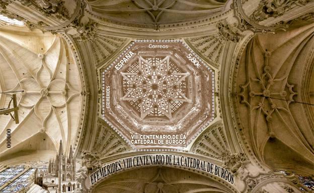 Correos emite un sello octogonal dedicado al cimborrio de la Catedral de Burgos