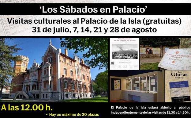 'Los sábados de Palacio' ofrece este fin de semana una visita guiada y una ruta literaria por el Paseo de la Isla
