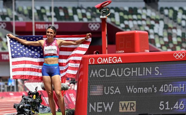 Sydney McLaughlin, también de récord