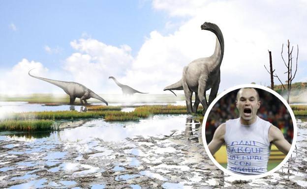 Unas nuevas huellas fósiles de dinosaurio homenajean a Andrés Iniesta en la Demanda